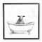 Stupell Industries Wooly Sheep in Bath Tub Wall Art in Black Frame